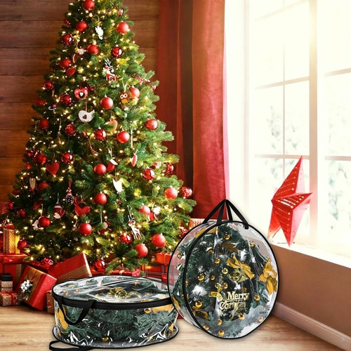 Pvc wreath storage bag - wreath,