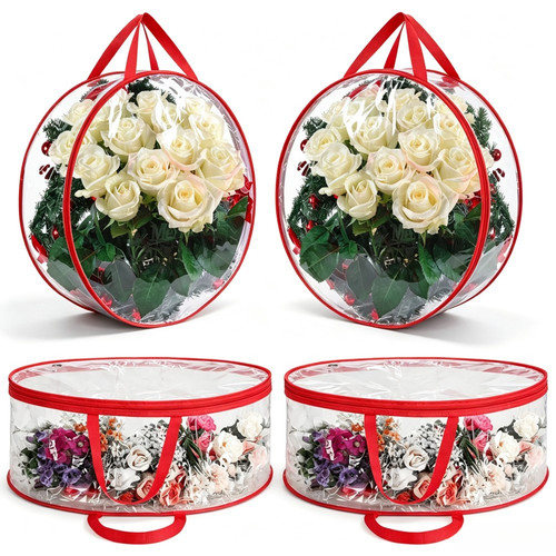 Foldable pvc wreath storage - foldable,
