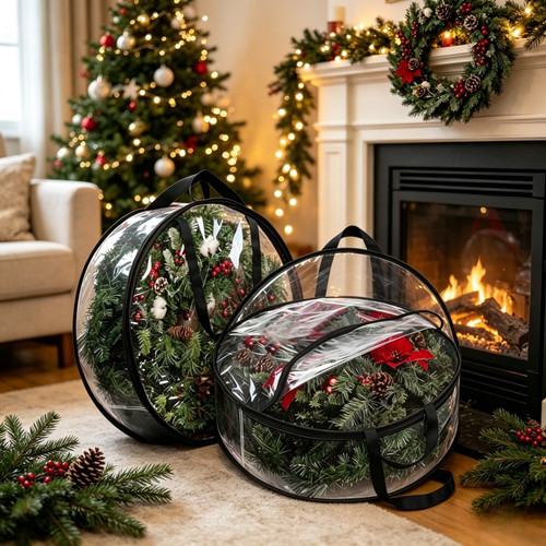 Pvc wreath storage - storage, bag
