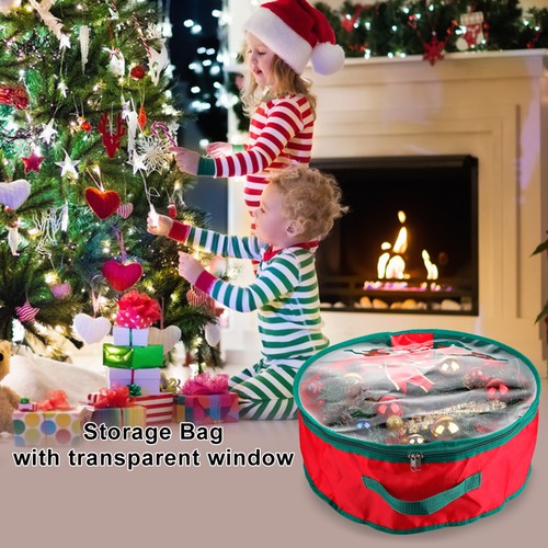 Clear christmas wreath storage - christmas,