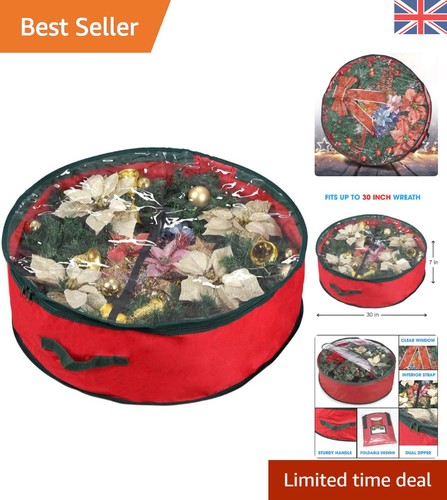 Red christmas wreath storage - red,