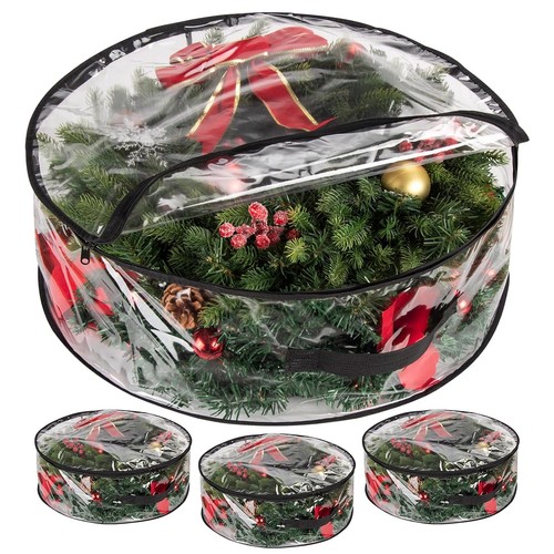 Pack clear christmas wreath - 3,