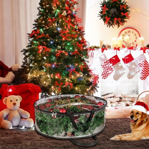 Wreath storage bag transparent - wreath,